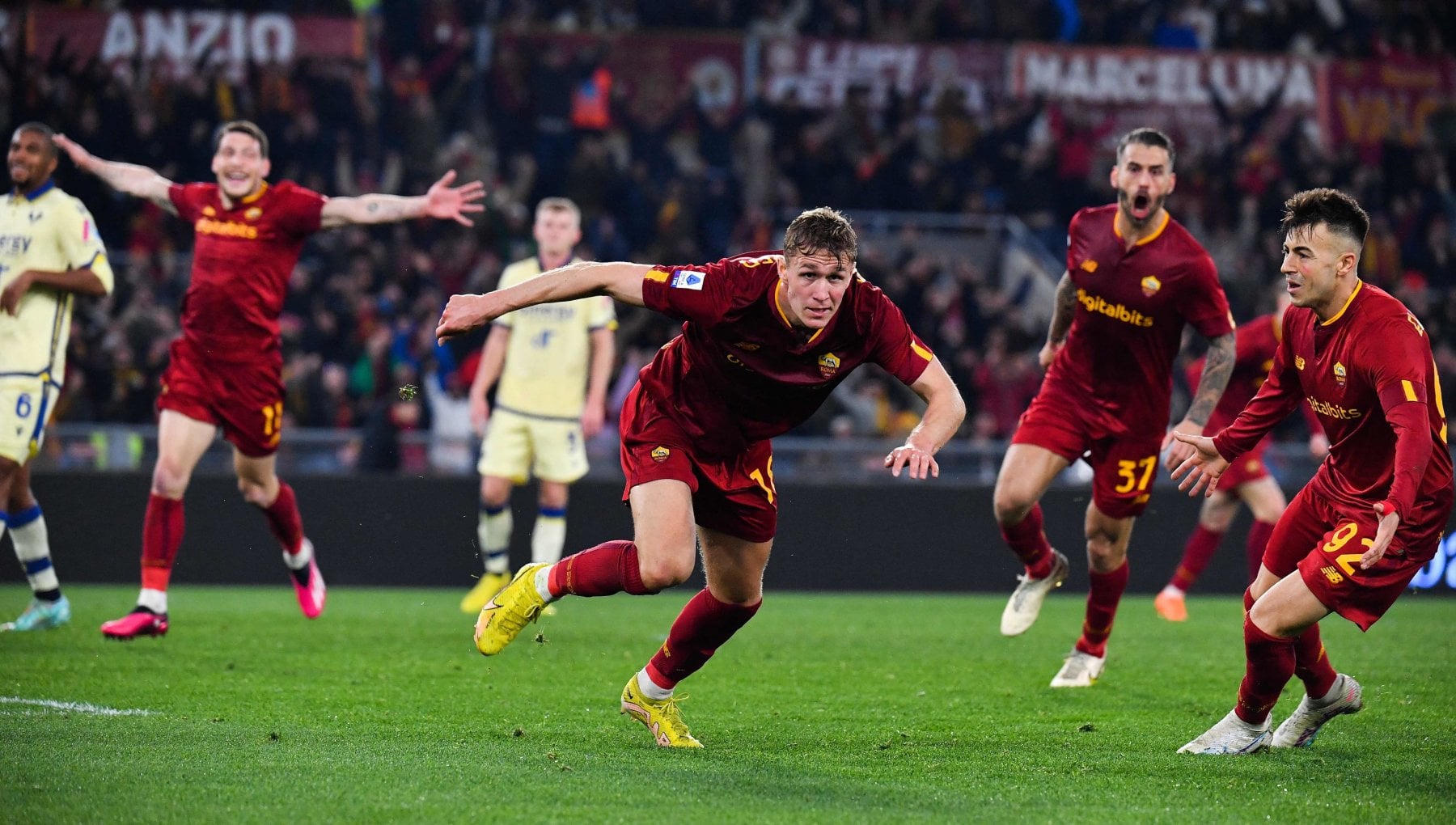 roma-verona-1-0:-ci-pensa-solbakken,-giallorossi-al-terzo-posto